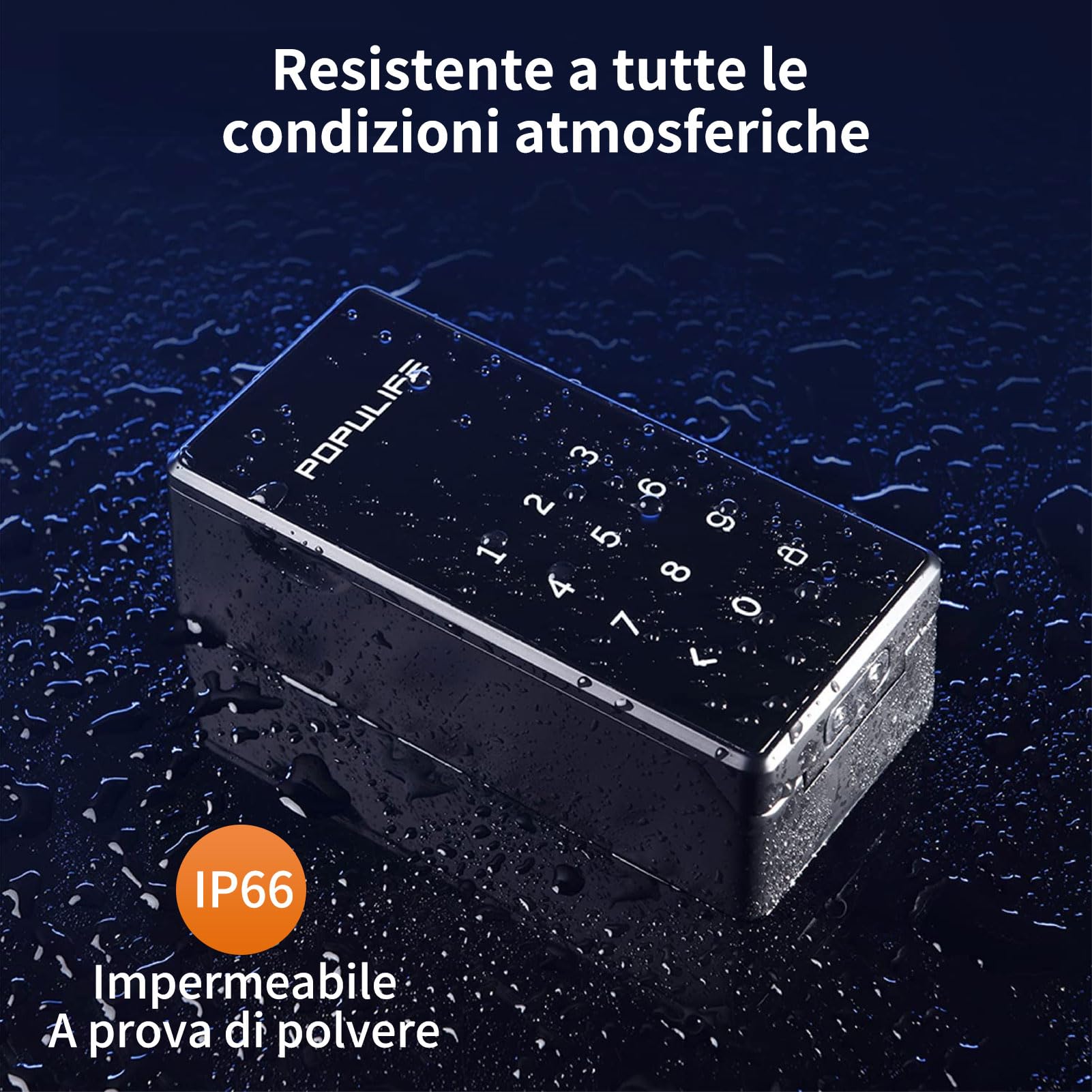 Populife Cassetta Chiavi WiFi con Gateway, Smart Cassetta Chiavi con Codice, Cassa di Sicurezza per Esterni con Controllo Remoto Wireless, Montabile a Parete e su Maniglia Key Box, Impermeabile IP66