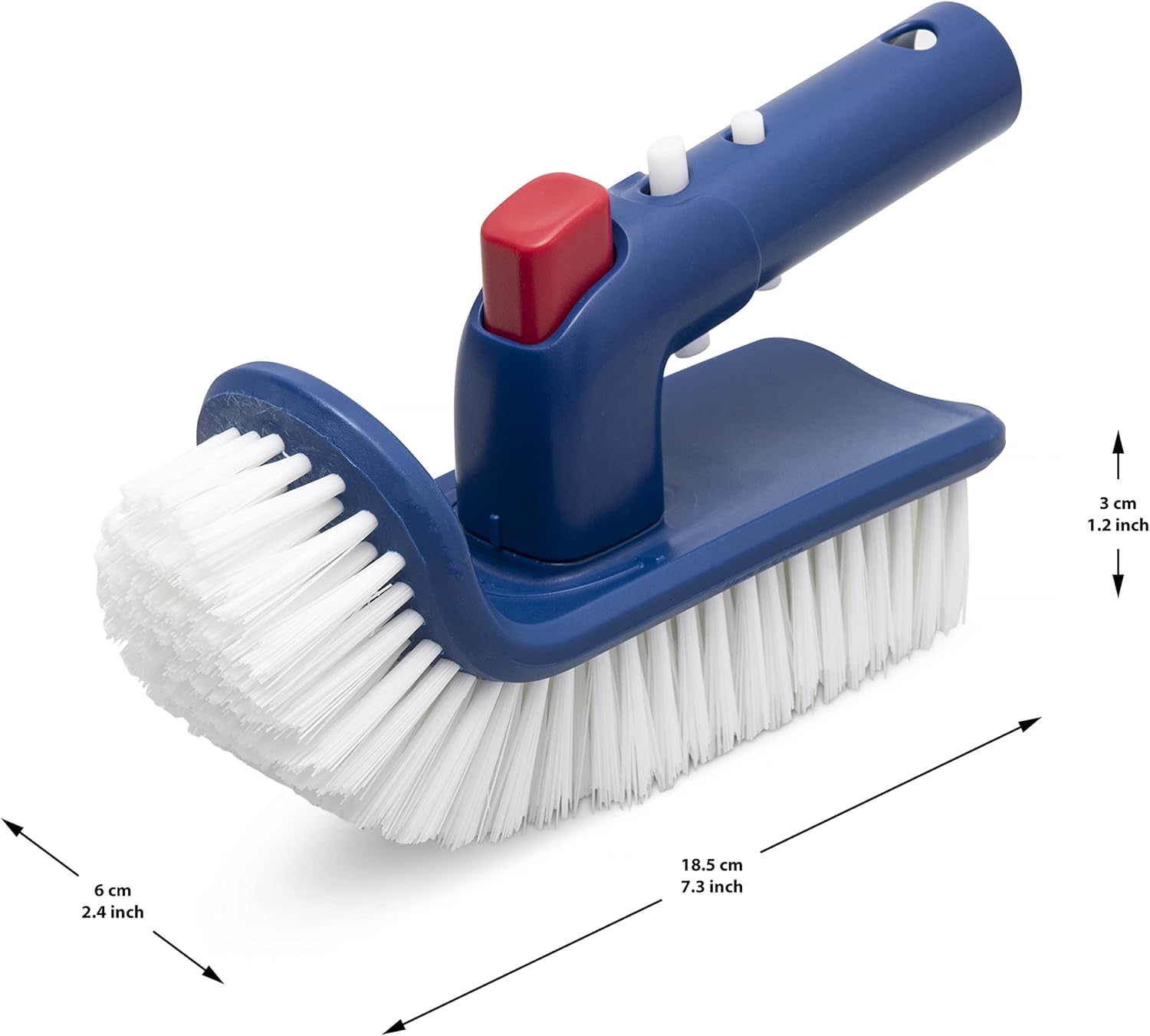 Dongdas Royal Pool Cleaning Brush - 180 Degree Rotation, Scrub Steps, for Cleaning Spa, Bathroom, Floor, Corners, Hot Tub, Kitchen, Shower, with Chlorine Dispenser, All Swimming Pools - Heavy-Duty : Patio, Lawn & Garden
