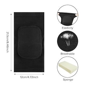 Compression Elbow Pads - 1 Pair Arm Brace Support for Fitness, Volleyball & Basketball - Breathable Knee & Elbow Wraps for Kids, Men & Women - Full Black,wrestling knee pads,volleyball knee pads