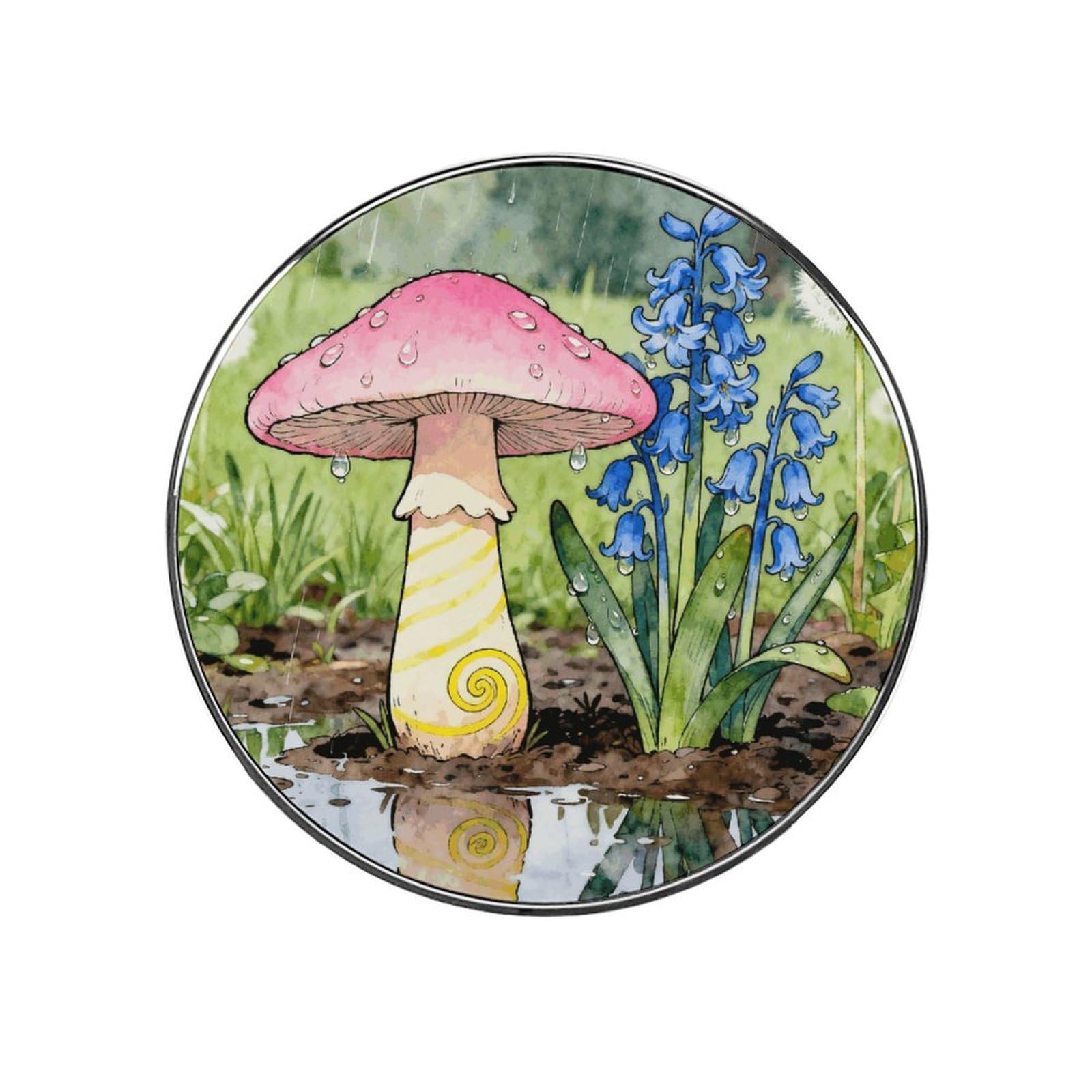 Mushroom Floral Magnetic Refrigerator Sticker Glass Strong Fridge Sticker Cute Refrigerator Magnets for Kitchen Office Whiteboard Cabinet Decorative Magnets for Gift