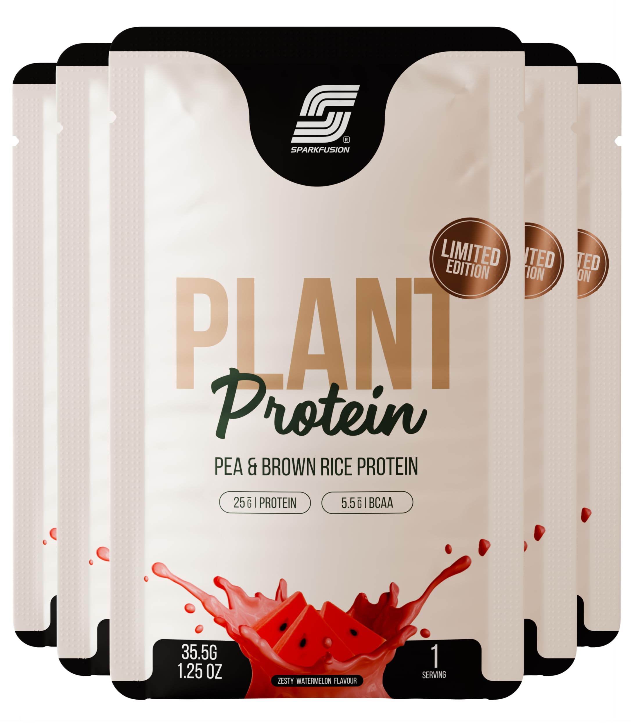 Sparkfusion Plant Protein Powder Isolated Pea & Brown Rice Protein | 25g Protein per Sachet | 5.5g BCAA | Vegan, Gluten Free & Sugar Free | Alphonso Mango Flavour | Pack of 10 Sachets — Amazon image 8