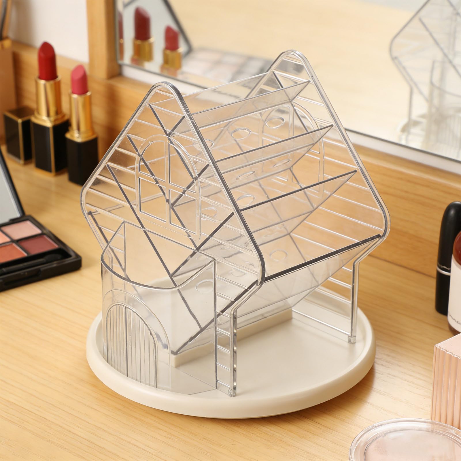 Transparente para Maquillaje Organizador Giratorio y Perfumes de Tocador