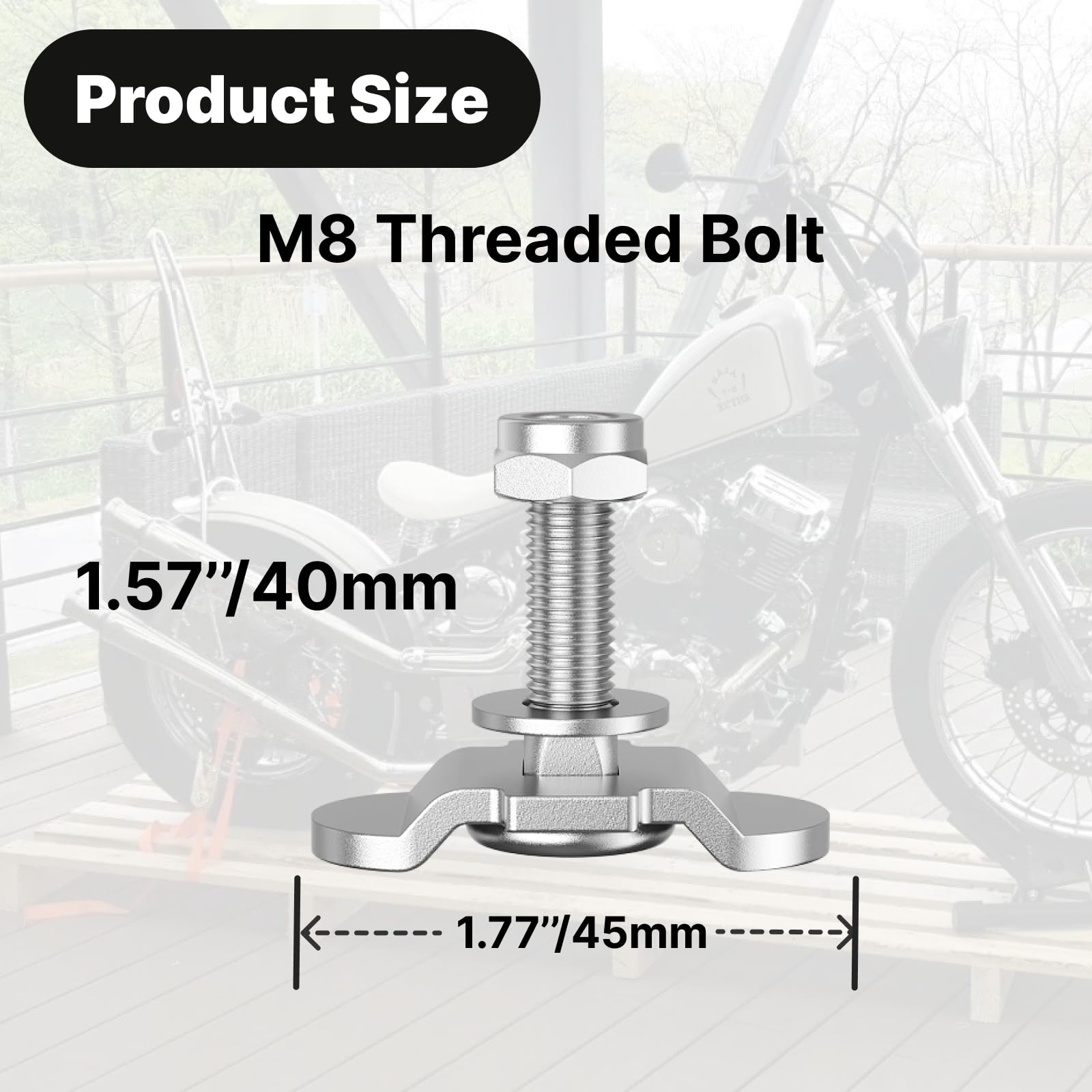 8 x nakrętka gwintowana ze stali nierdzewnej M8 x 40 mm do szyn ciężarowych, przyczep, pickupów, 8 szt