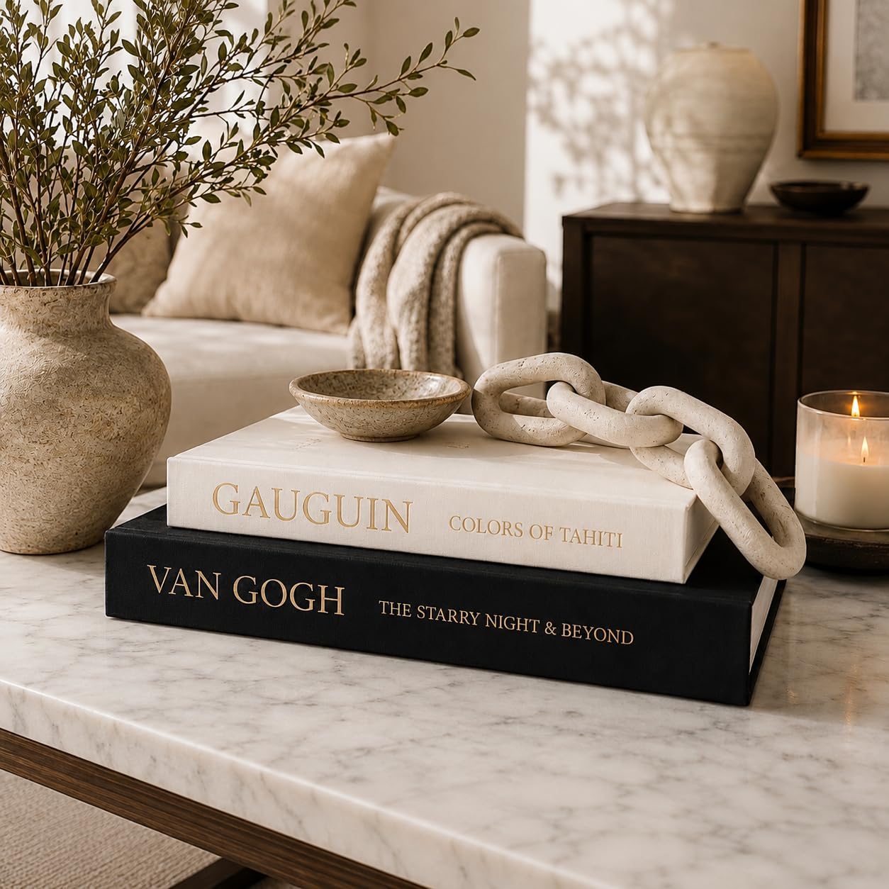 Jas & Jax Decorative Books – Set of 2 Faux Books for Coffee Table, Bookshelf or Mantel Decor – Designer-Inspired Decorative Books for Modern Home Styling, Living Room, Entryway & Office