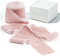 Vista 18 de MAYREEL Cinta de terciopelo negro de 2 pulgadas, cinta desgarrada a mano, borde deshilachado de seda para ramos de novia, invitaciones, libros