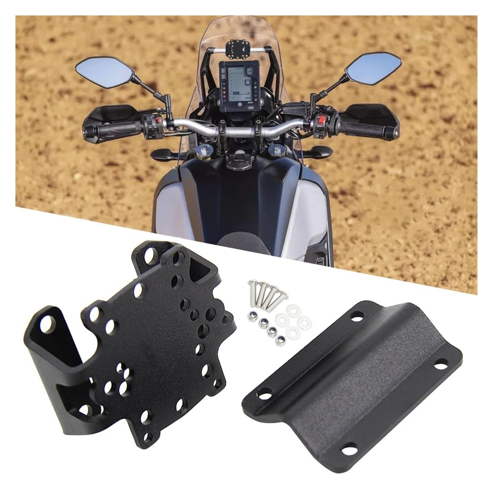 Soporte Navegación GPS para Motocicleta Soporte De Navegación para Motocicleta Placa GPS para Teléfono Móvil para para Tenere 700 para TENERE 700 (Color : B)