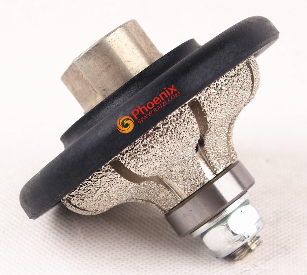 F20 Type Vacuum Brazed F Ogee-Bullnose Diamond Hand Profile Wheel Router Bit for Granite Edge with 5/8"-11 Thread (F20 (3/4"))…