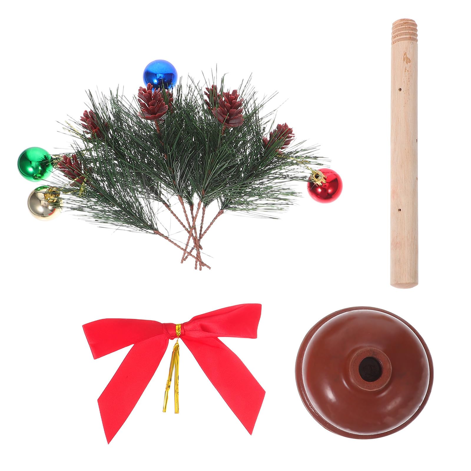 TOYANDONA 4 Piezas Árbol de Navidad Artificial Decorativo Desatascador