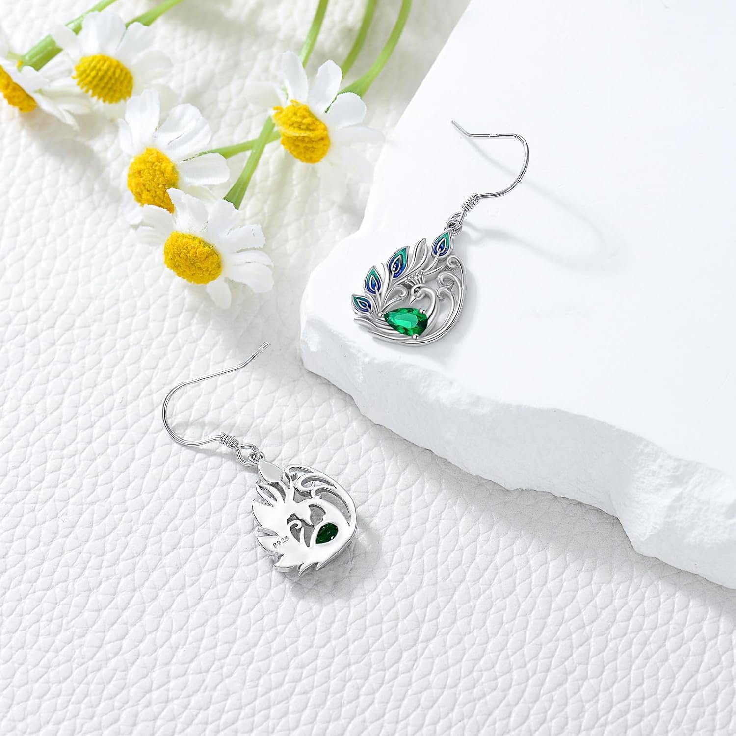 Animal Earrings 925 Sterling Silver Animal Dangle Earrings Gemstone Jewelry Gifts for Women