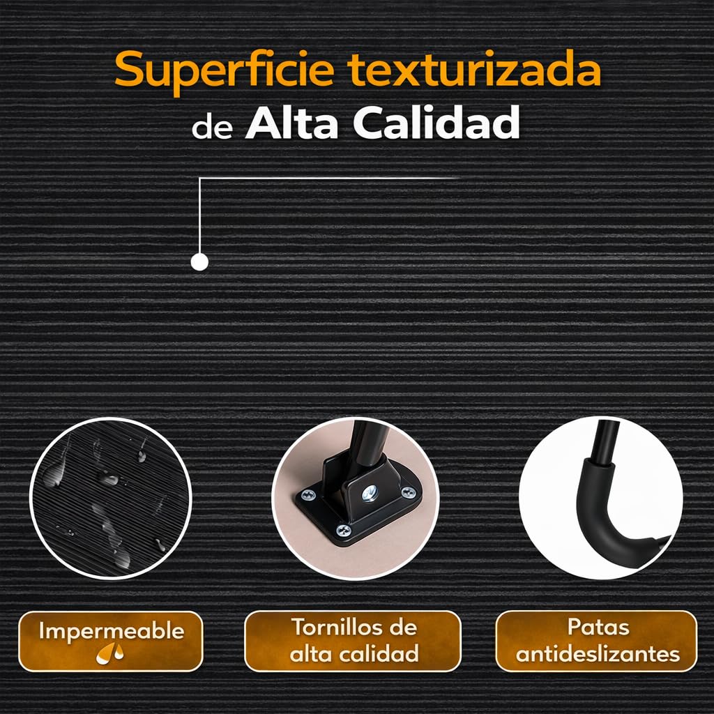 Mesa Plegable Auxiliar portátil pequeña. Mesita para Ordenador en Cama, Sofa, salón, Cocina, Suelo. Posavasos. Patas Antideslizantes. Ranura para Tablet y Pen. Superficie Texturizada. 60x40cm