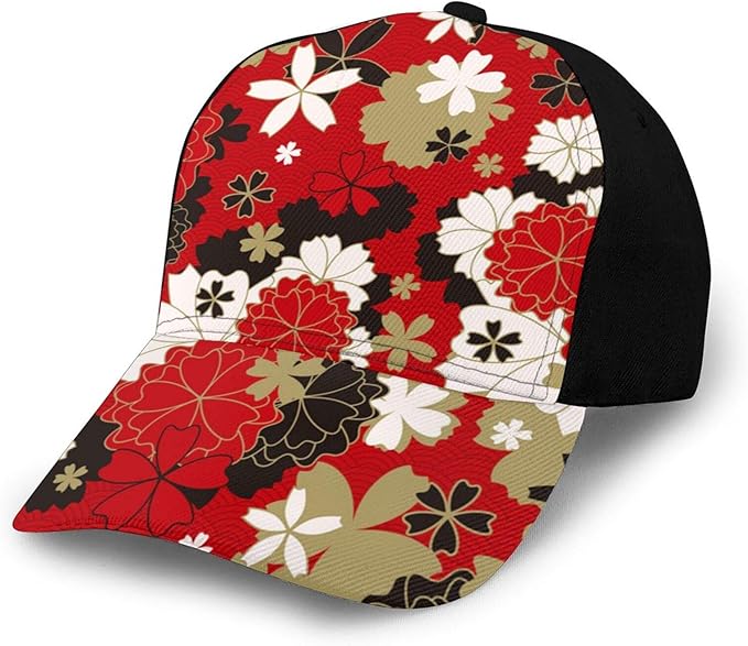 Hats Japanese Classic Sakura Floral Outdoor Sport Baseball Cap Dad Sun