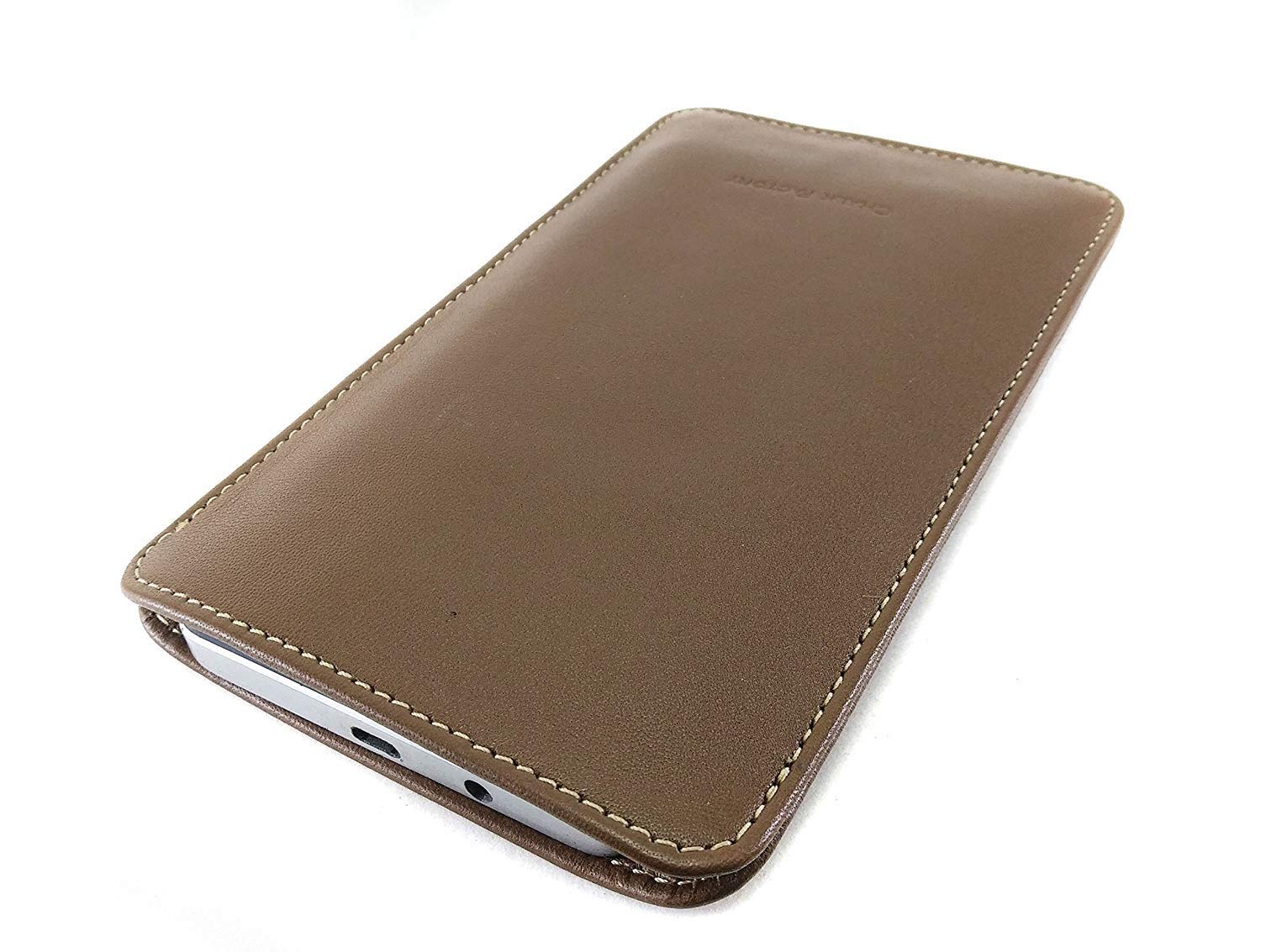 Chalk Factory Genuine Leather Mobile Case, Pouch for Apple I Phone Mobile Phone (Apple iPhone 8, Tan)