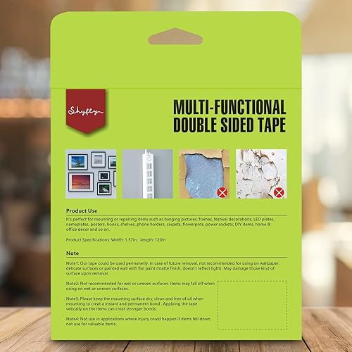 Miniatura 7 de SHYFLY Cinta de doble cara resistente para paredes, nano cinta adhesiva fuerte, sin residuos, cinta de gel reutilizable multifuncional, para uso