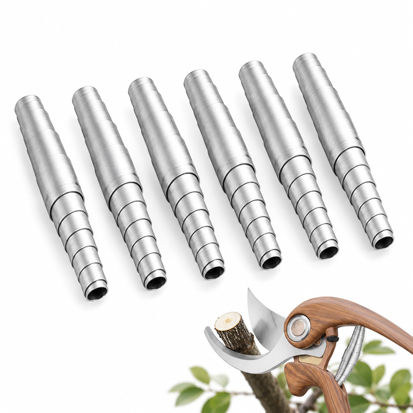 Solvind 6-Pack Replacement Springs for Garden Secateurs, 6cm Standard Fitting T316 Stainless Steel Heavy Duty Volute Springs for Bypass Pruners Gardening Tools Accessories