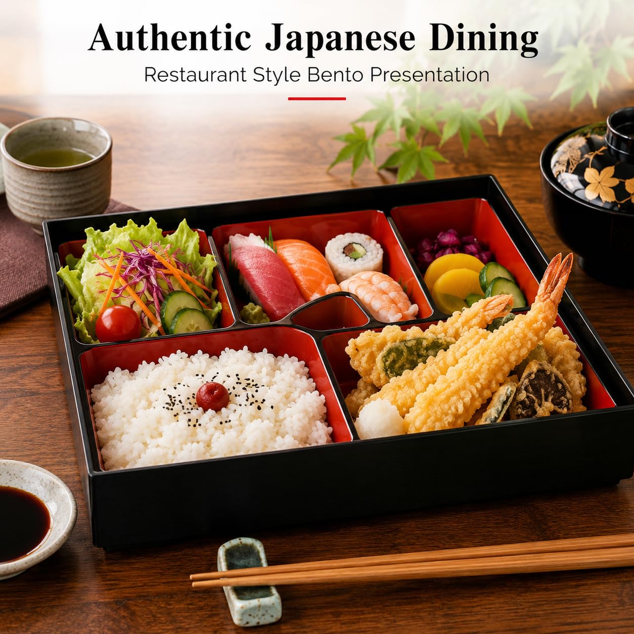 Amazon.com: JapanBargain 4591, Red and Black Japanese Traditional
