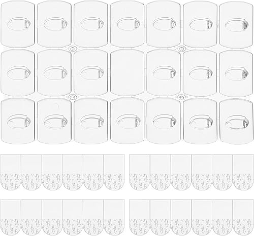 100 mini clips y 120 tiras, ganchos de pared sin daños para colgar, mini clips de luz transparentes para interiores con tiras de alto adhesivo,