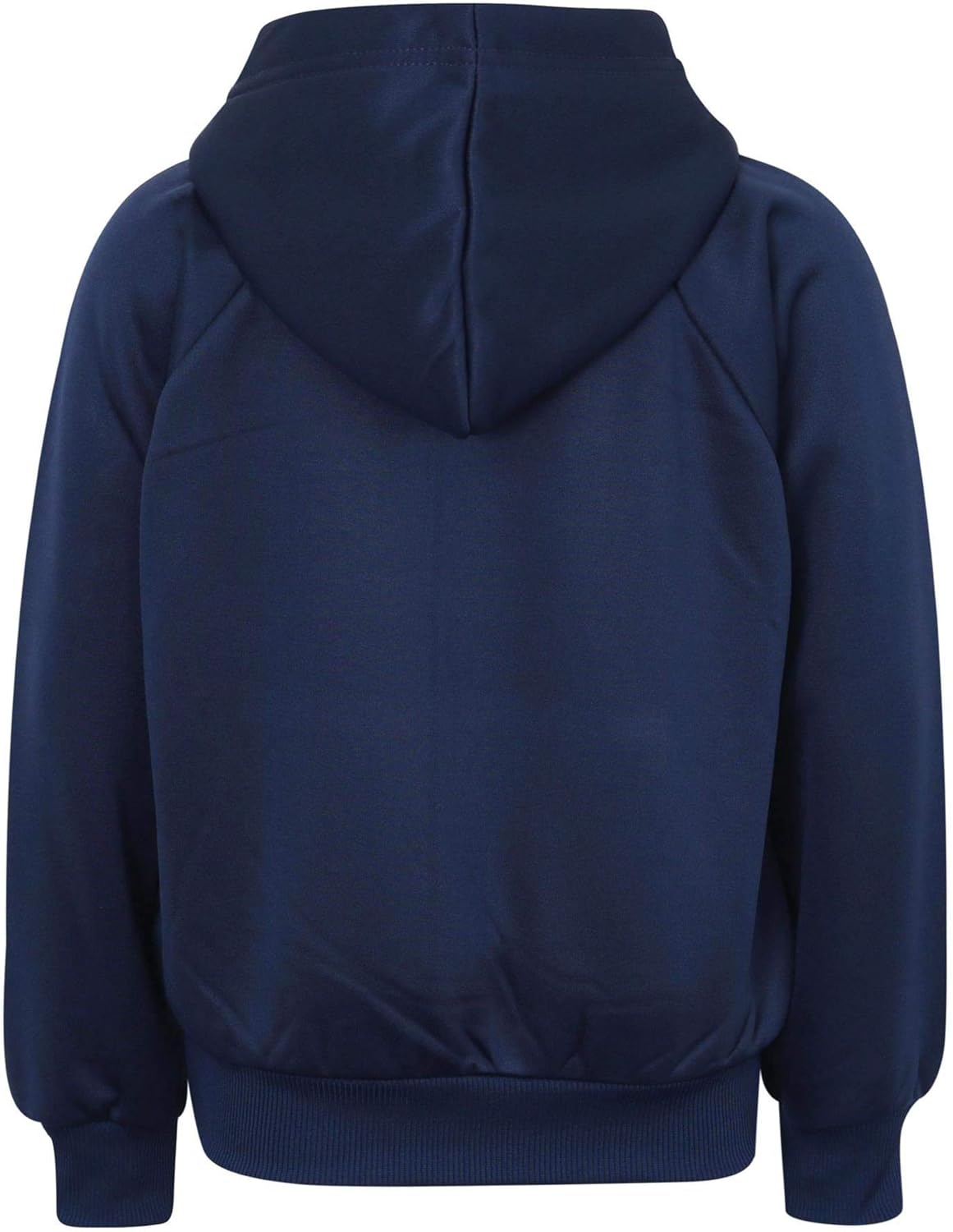 Kids Girls Boys Plain Tracksuit Hooded Sweat Hoodie Bottom Jog Suit Joggers 5-13 Navy
