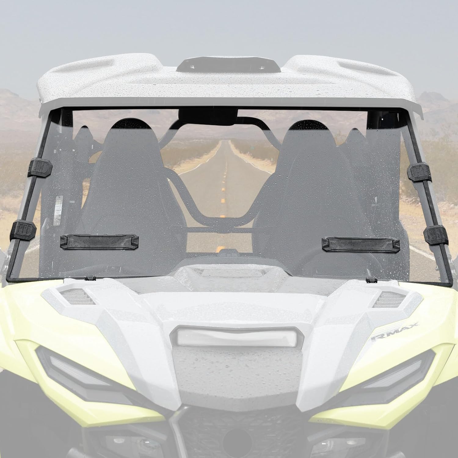 A & UTV PRO Front Full Vented Windshield for Yamaha Wolverine RMAX 2 1000/ RMAX 4 1000 2021 2022 2023 2024 2025, Clear Tough Hard Coated Window RMAX2 RMAX4 Accessories, 250x Stronger Than Glass
