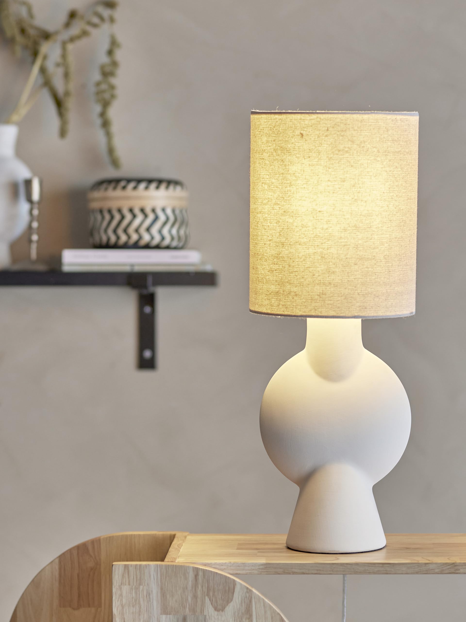 Bloomingville [W] Lampe de table Sergio, naturel, faïence ; D 20,5 x H 54,5 cm