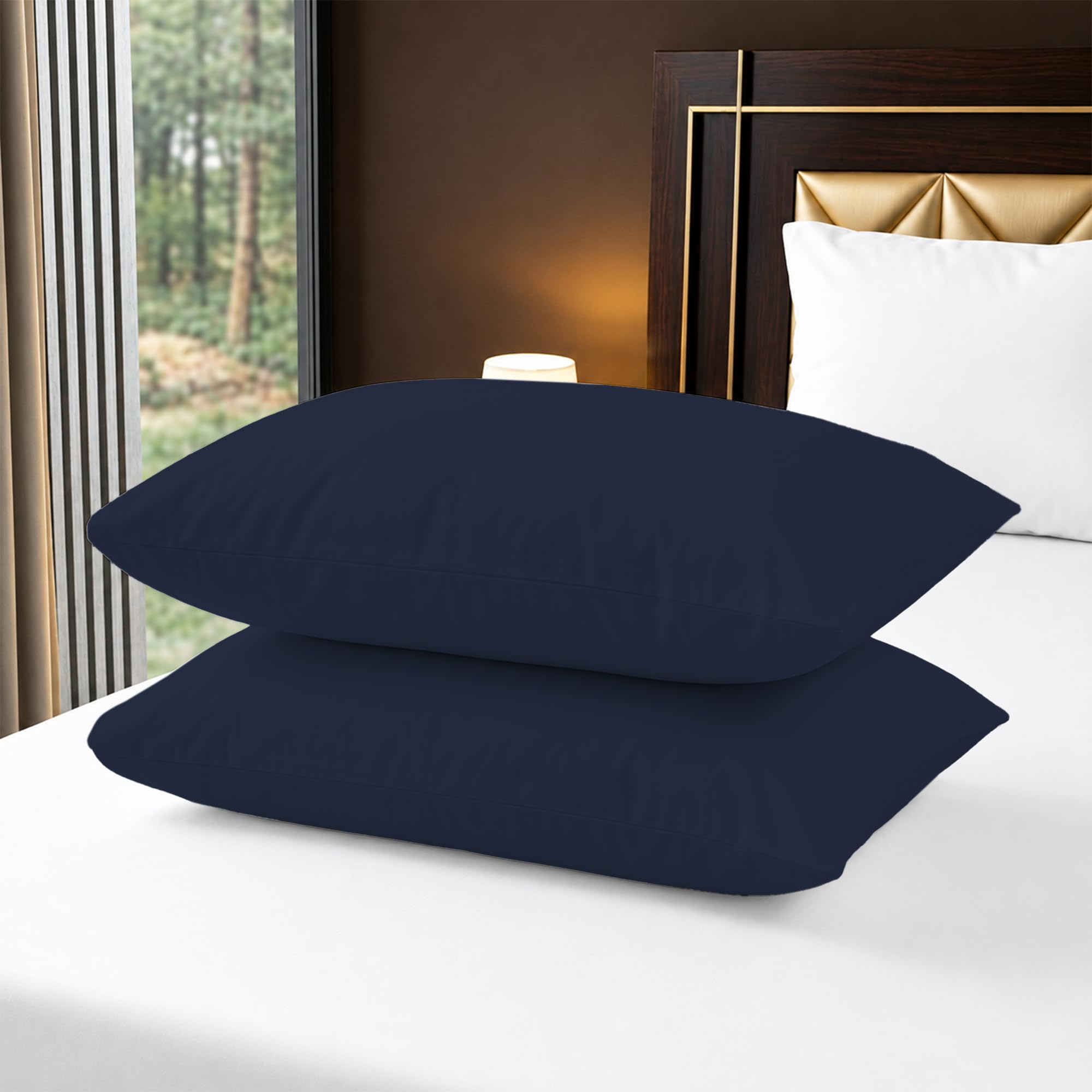 Housewife Pillowcases 2 Pack – 100% Egyptian Cotton 400TC Ultra Soft
