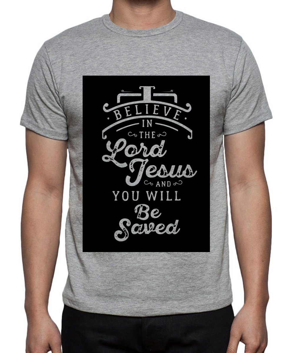 Caseria Men's Cotton Printed T-Shirt -Lord Jesus | 100% Cotton | Half Sleeves | Regular Fit | Printed | Round Neck | Graphic T Shirt