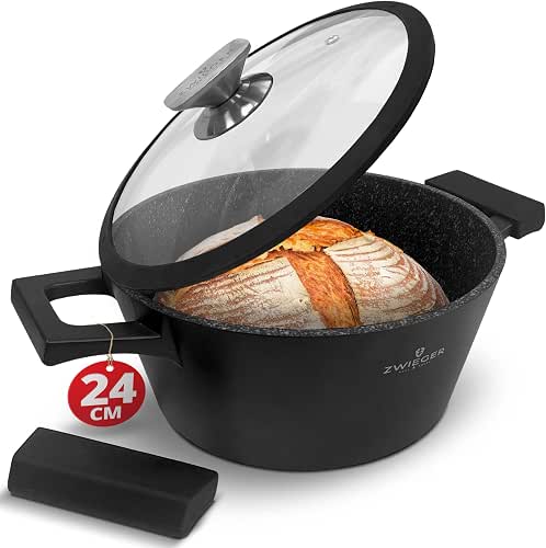 ZWIEGER 3-in-1 Brottopf zum Backen 24 cm – Brotbackform mit