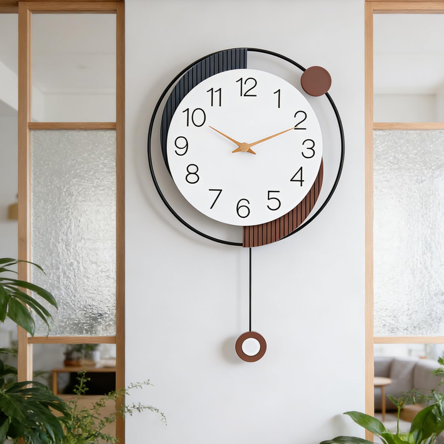 Reloj de pared (628-negro, EE.UU.)