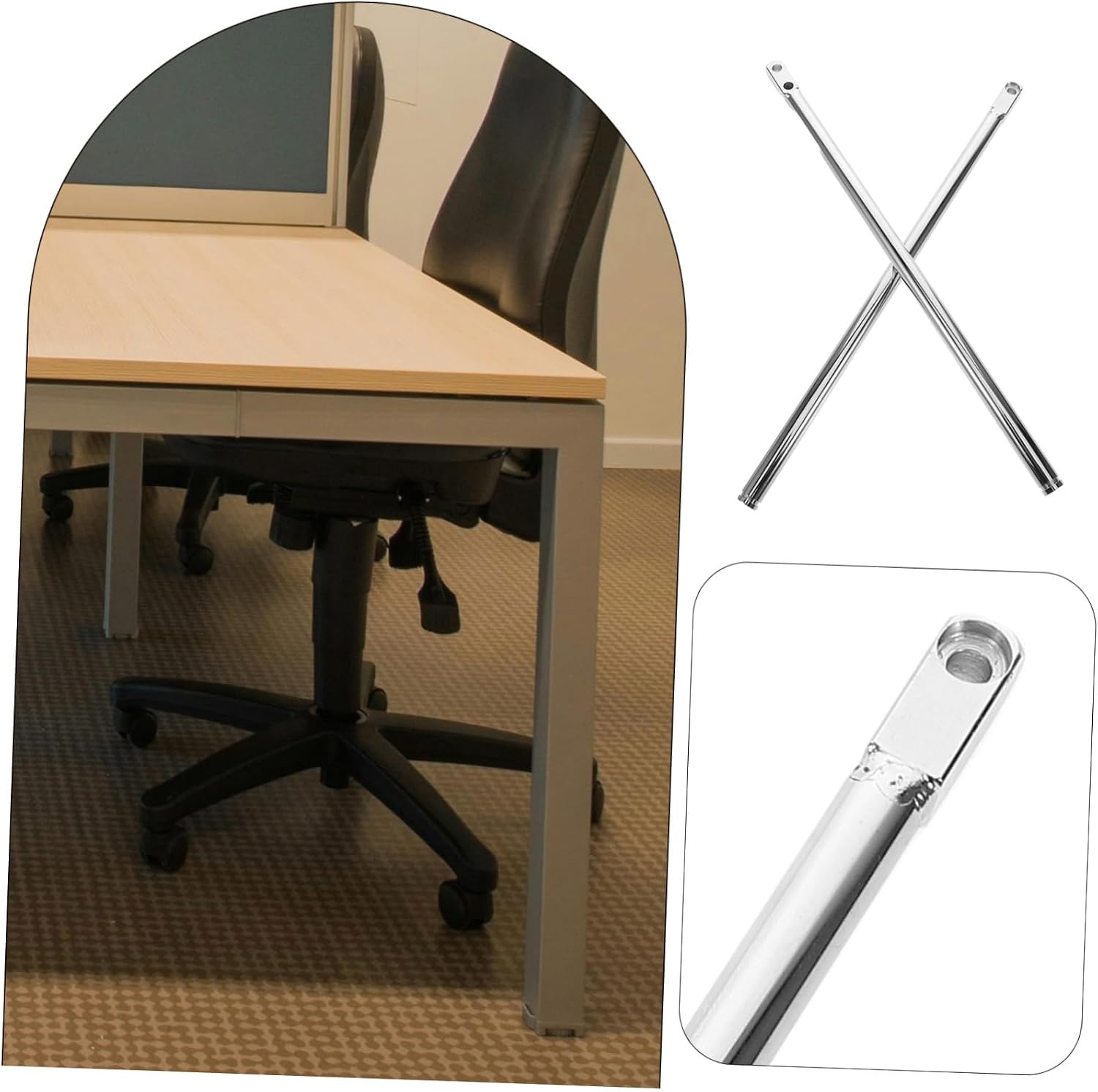 Alipis 2pcs Ergonomic Swivel Chair Footrest Cushion for Office and Gaming Retractable Footrest Pad Silver Under Desk Foot Rest Accessories Easy to Clean and Portable