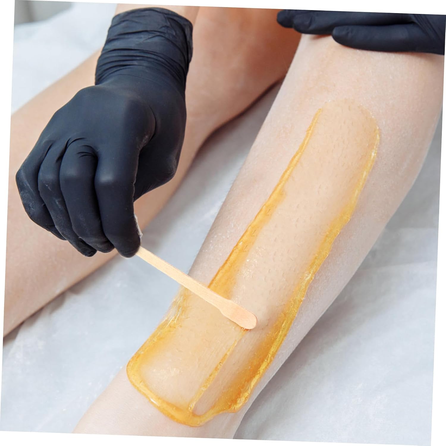 100pcs Wooden Wax Applicators Hair Removal Spatulas for Women Smooth and Efficient Wax Sticks for Nose Hair Removal Lightweight Compact Design for Easy Storage