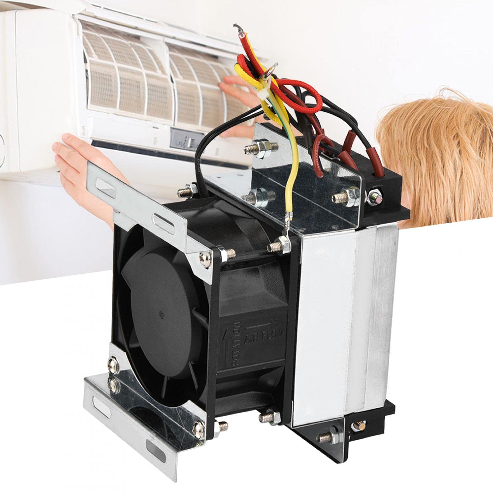 Calentadores de aire aislados, 400W 220V Calentador de aire de cerámica PTC aislado Elemento calefactor PTC