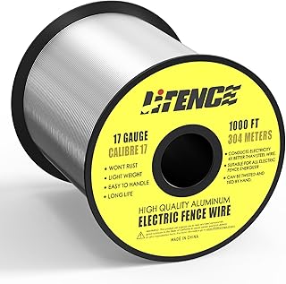 1000 ft 17 Gauge Aluminum Electric Fence Wire for Garden Fence, Electric Fence, Chicken Wire Fence,High Conductivity and Durability