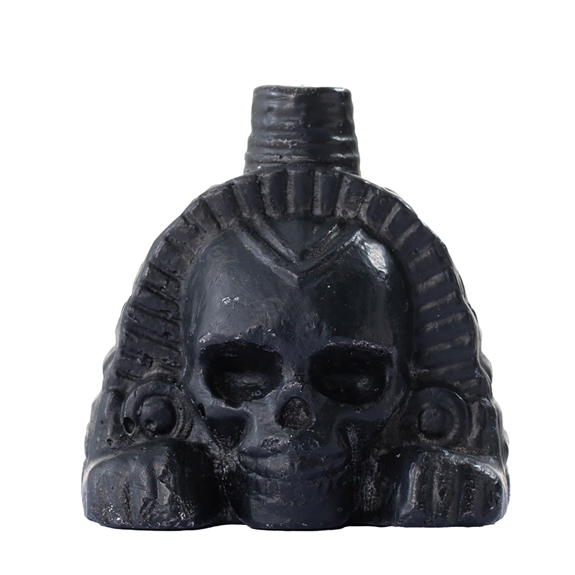 Silbato azteca de la muerte – Silbato de guerra con 125 decibelios, sonido humano auténtico y fuerte para Halloween y Día de Muertos (negro B)