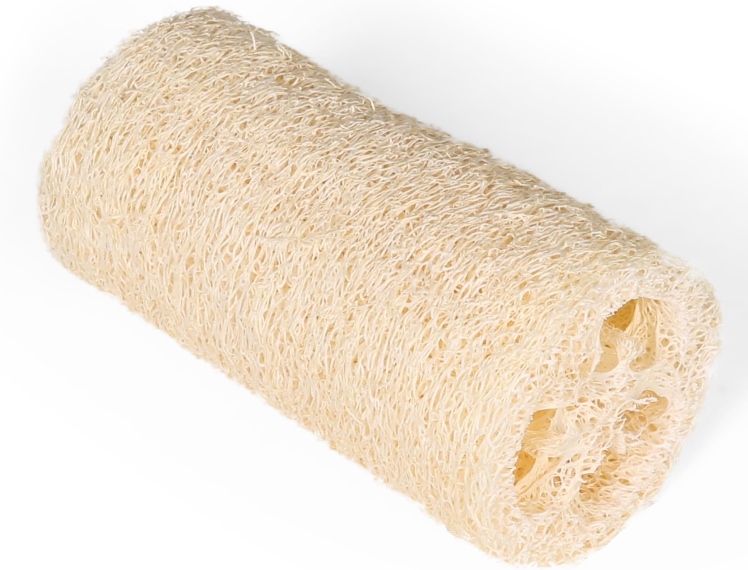 Eco Bath London Natural Loofah 5 inch with String - Premium Exfoliating Bath Sponge, Shower Puff, Body Scrubber for Smooth and Radiant Skin