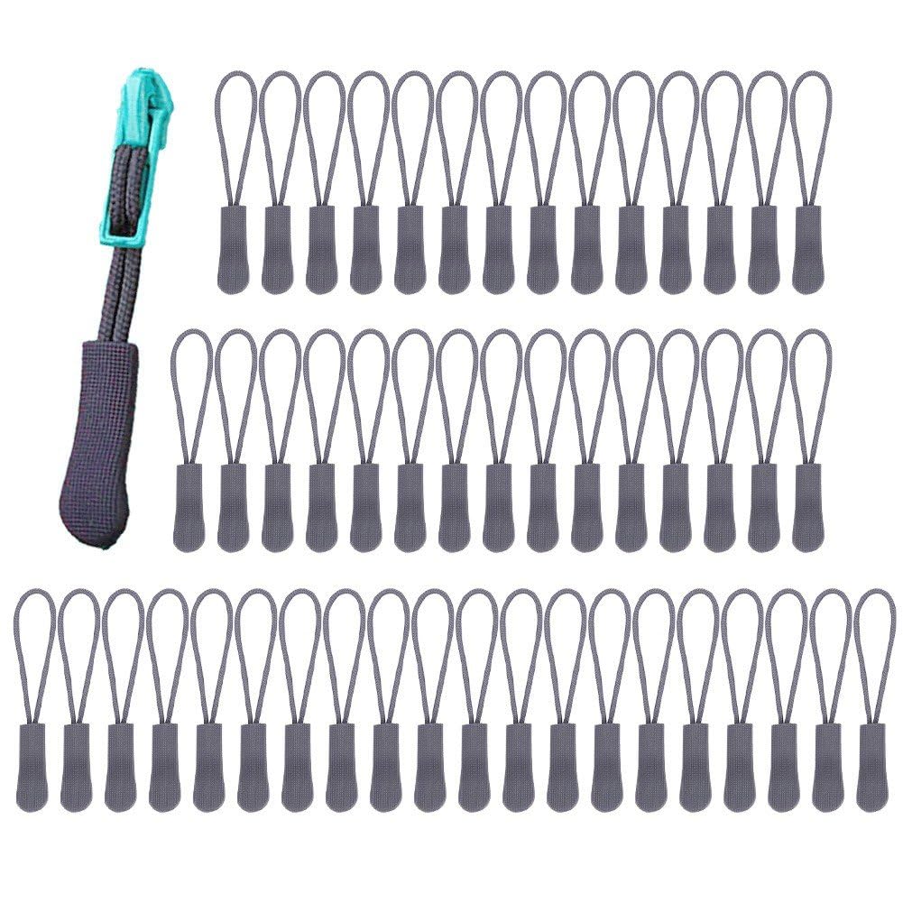50pcs Zipper Pulls Zipper Extension Pulls Zip Fixer Zip Puller Tab Tags Replacement for Backpacks, Clothes, Purse