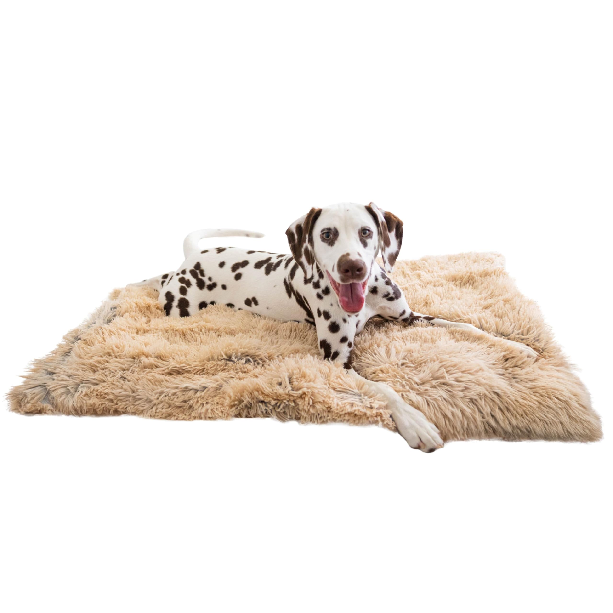 Calming Shag Fur Pet Throw Blanket, Taupe, 30"x40"