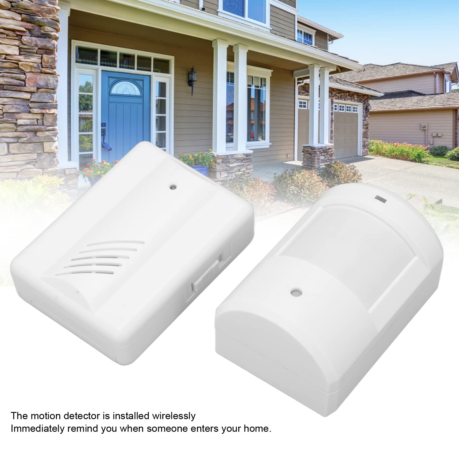 Driveway Alarm, Weatherproof Infrared Sensors with Receiver PIR Motion Detector Motion Sensor Alarm for Home Security Alert System
