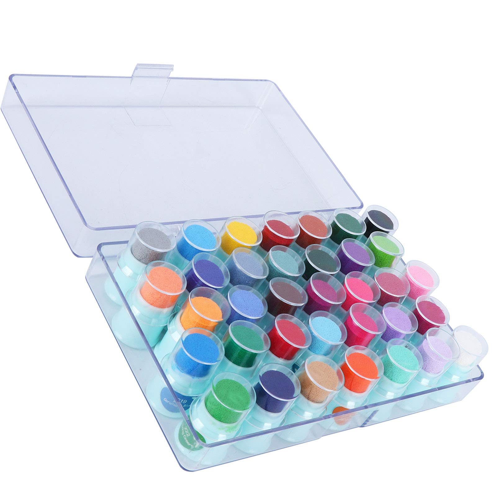 Set di tamponi per inchiostro da dita da 35 colori, non lavabili, brillanti, per timbri fai da te, per progetti artistici creativi su carta, stoffa, legno, argilla, ABS, sp