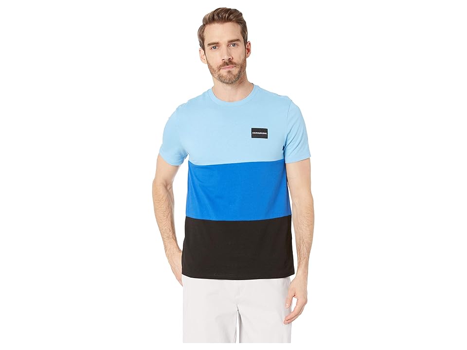 

Calvin Klein Jeans Global Color Block Crew Neck Tee (Alaskan Blue) Men's T Shirt