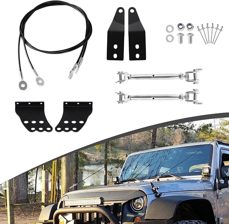 Kit de Cabos Elevadores para Galhos KOLEMO para Jeep Wrangler JK JKU 2007–2024 – 2 peças