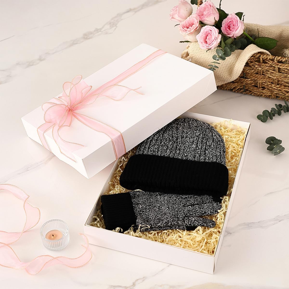 10 Sturdy White Boxes for Presents - Premium Boxes with