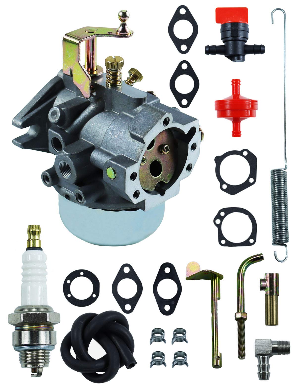 New Version K321 K341 Carburetor with 2 Choke Levers for Kohler K321, K341, K361, M14 and M16 Engines