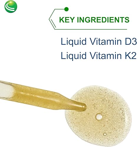 Miniatura 3 de Nutra Biogenesis Emulsión de vitamina D3/K2, gotas líquidas de vitamina D con aceite MCT, suplemento D3 K2 para adultos y niños, gotero de aceite