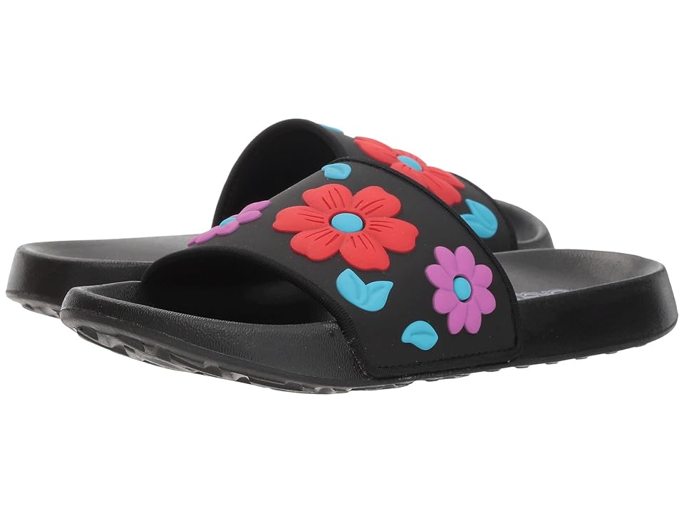 

SKECHERS KIDS Sunny Slides - Blossom Vibes (Little Kid/Big Kid) (Black/Multi) Girls Shoes