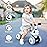 YGJT Baby Balance Bike Toys for 1 Year Old, Birthday Gifts for Boys and Girls, Silent Wheels & Non-Pedal Baby Walker Riding Toys for 10-36 Months Toddlers, Kids First Bike Gifts Spotty Dog