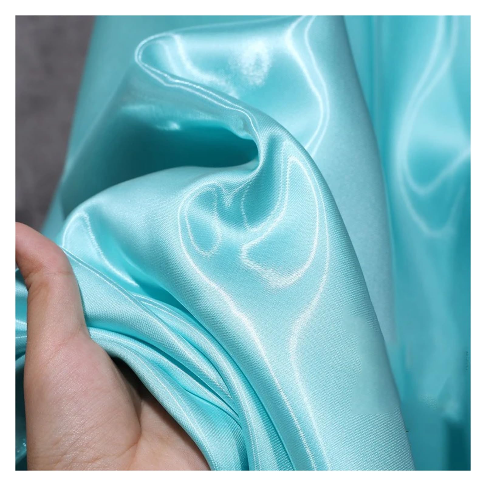 Satin Fabric Multi-Color Liquid Satin Reflective Crystal Fabric Smooth Sparkle Stiff Material for Craft(Color 20)