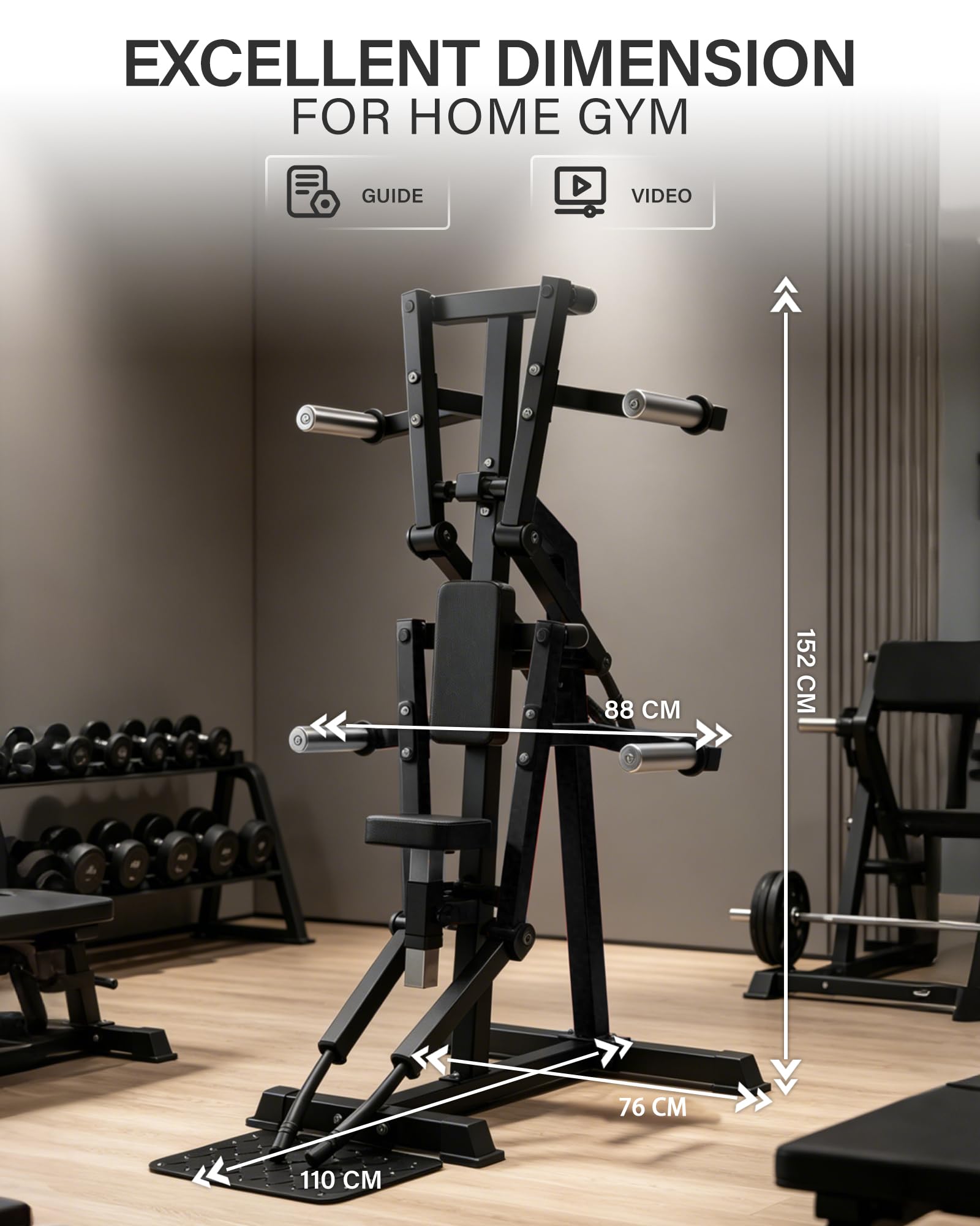 HVO Shoulder Lateral Raise Machine 4 Independent Arms | Gezieltes Schultertraining mit vier unabhängigen Armen für kontrollierte Bewegungen im Home Gym