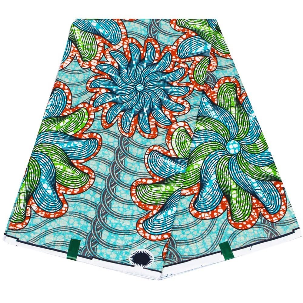 HollandaisWax African Real Wax Fabric Gold Wax Print Batik Soft Pagne Nigeria Ankara Wax Fabric 1520