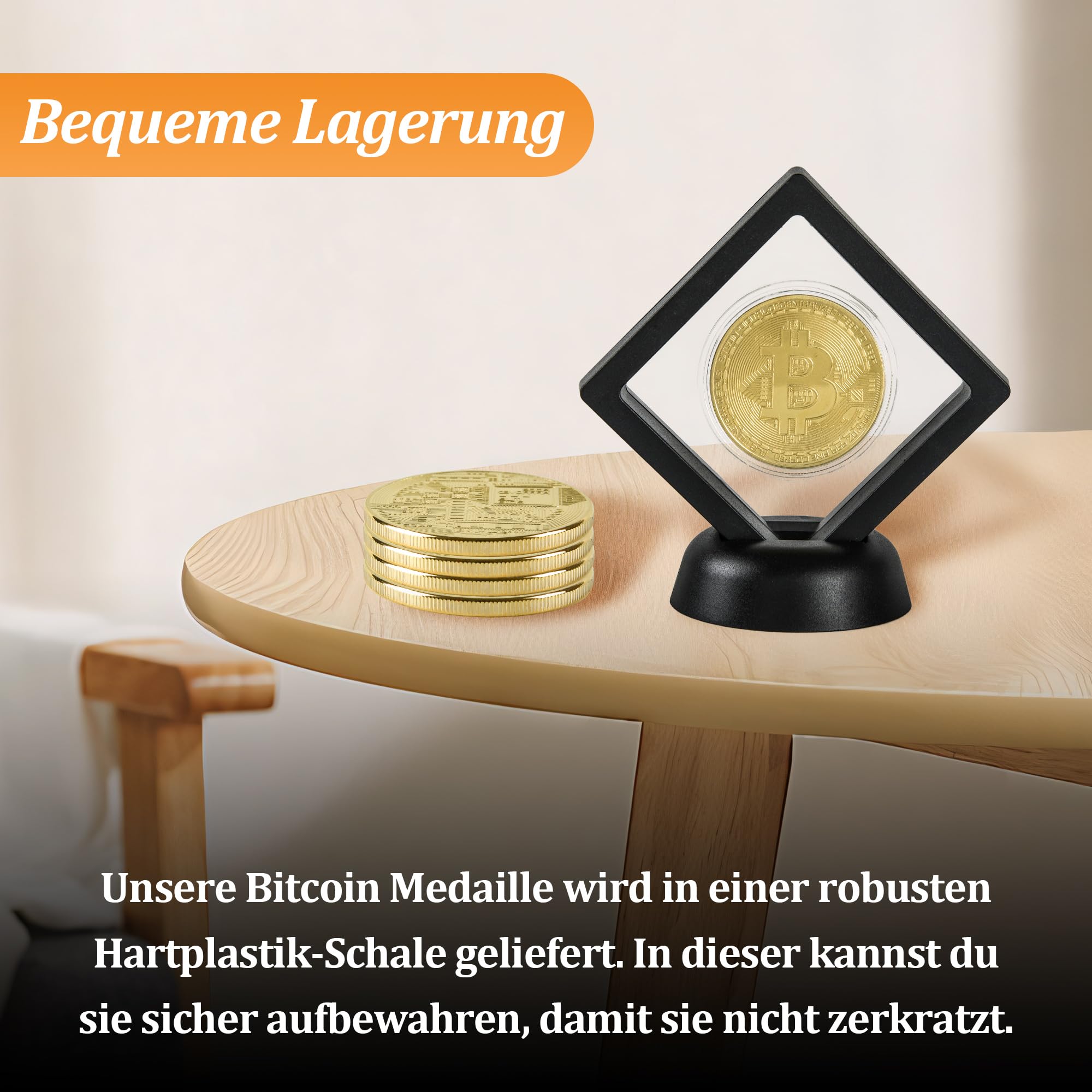 Grünara Bitcoin Münze Set mit Display-Box und Ständer, Dekorationsset für  Zuhause, Büro, Sammlerstück (Gold) : Amazon.de: Spielzeug