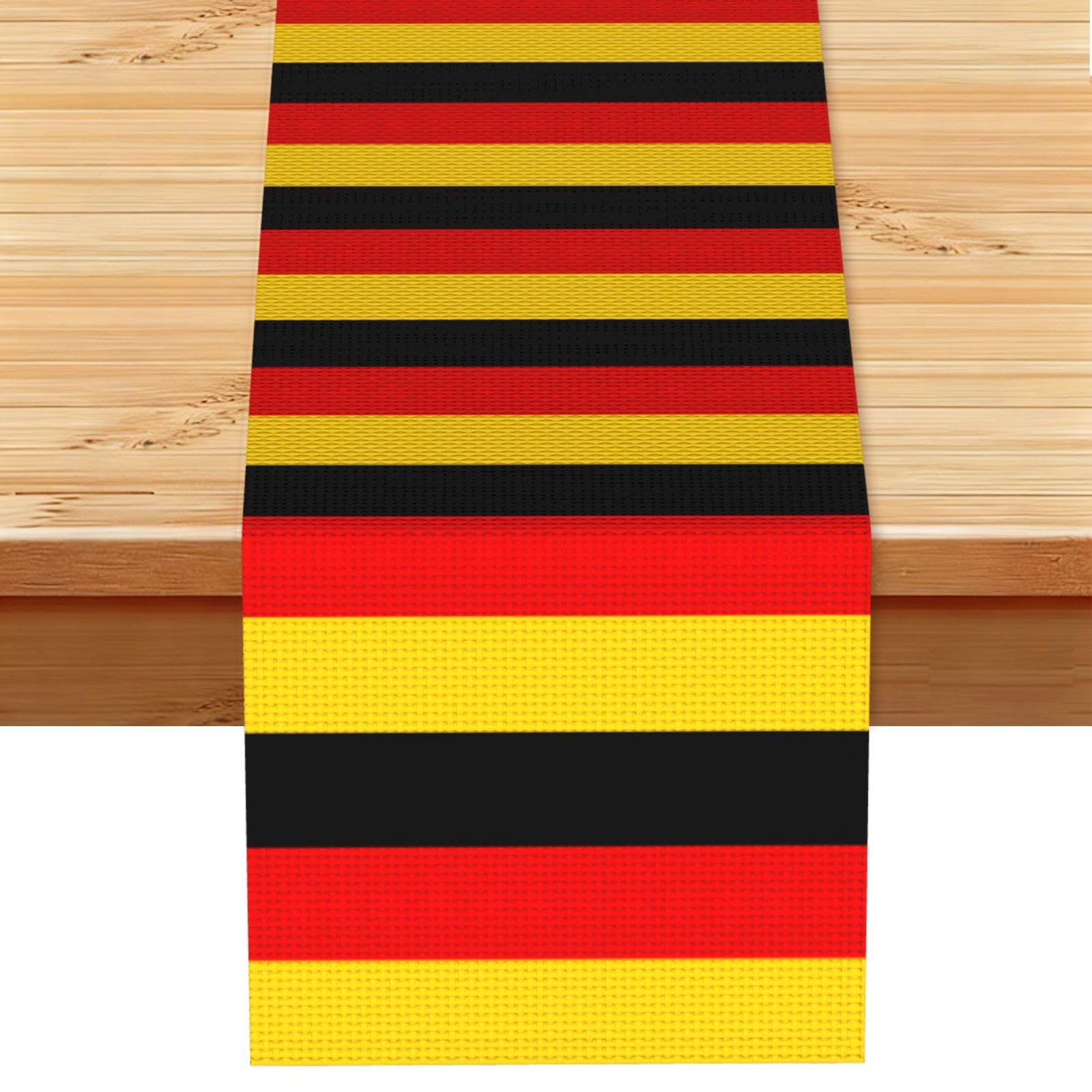 German flag Vintage Style Table Runner 13x72in, Soft Printed Centerpieces for Tables, Kitchen, Countertops & Dining Area Home Decor