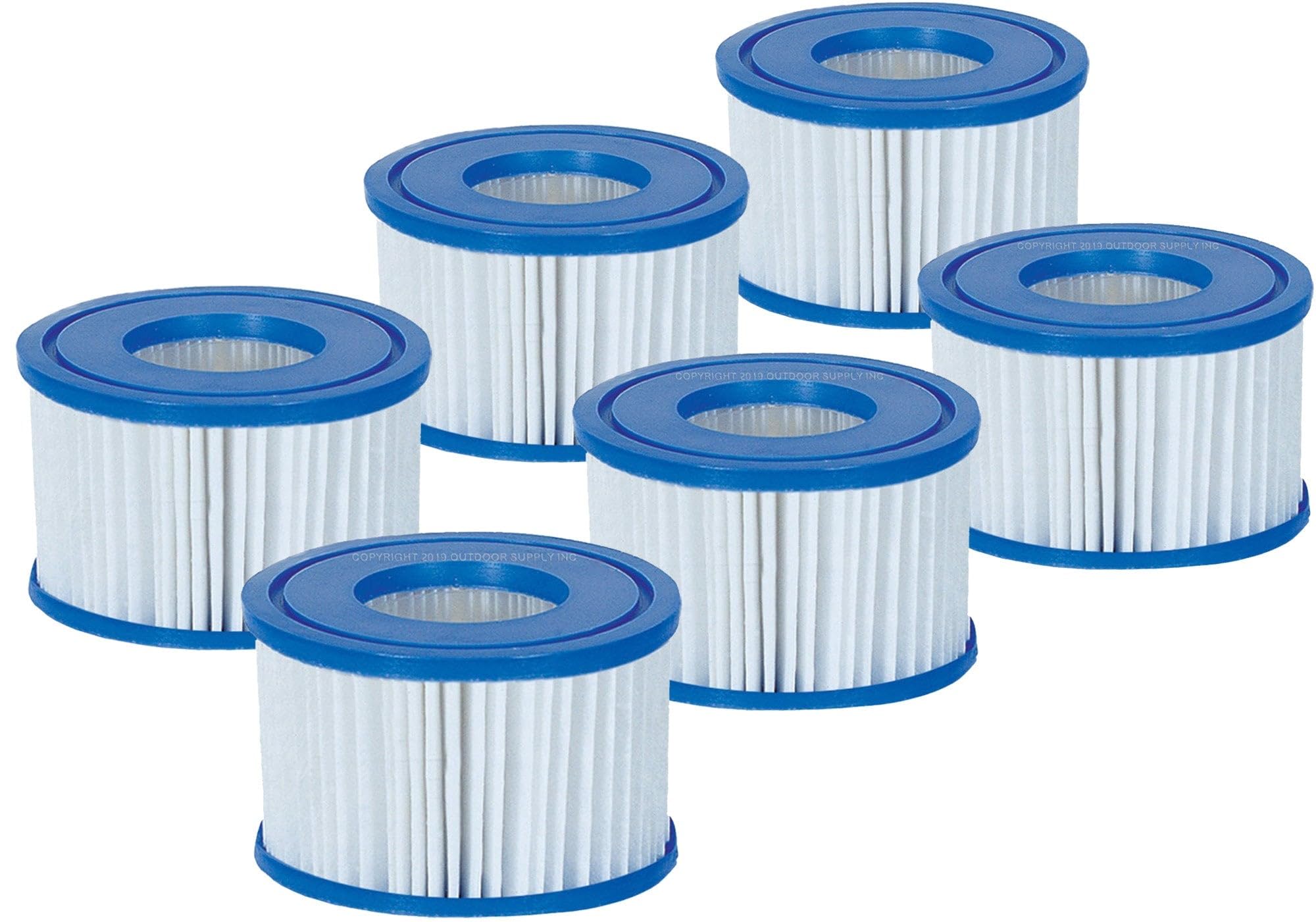 Neuf Coleman Lay-z Spa Cartouches de filtre de rechange – Lot de 6 – Article # 90352